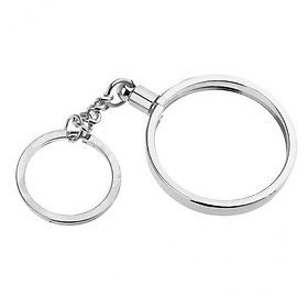 2xCoin Keyring Pendant Keychain Commemorative Coin Key  Creative Gift 40mm Silver