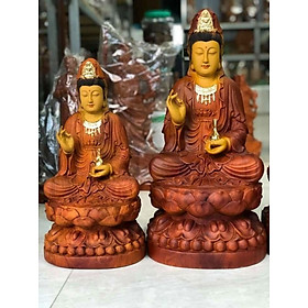 Mua Tượng phật bà quan âm bồ tát bằng gỗ hương kt cao 30×16×15cm