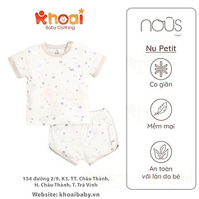 Bộ cài vai cộc Nous hình chuồn chuồn nấm - Chất liệu Nu Petit 95% cotton thiên nhiên