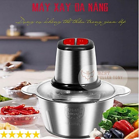 Máy xay nghiền thịt điện động đa năng 300W khung INOX cao cấp