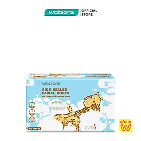 Bông Tẩy Trang Watsons Side Sealed Facial Puffs 100s (Mr. Giraffe)