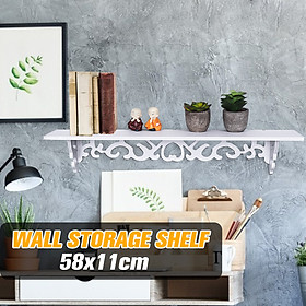 58x11cm Wall Hanging Storage Shelf PVC Board Home Art Decorative Bedroom Home Bookcases Display Rack