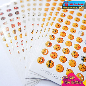 Bộ 12 Tấm Nhãn Dán Sticker Trang Trí Emoji Stickers