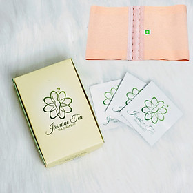 Combo 2 Hộp Trà Jasmine Tea (Hộp 15 gói), Tặng kèm đai nịt bụng