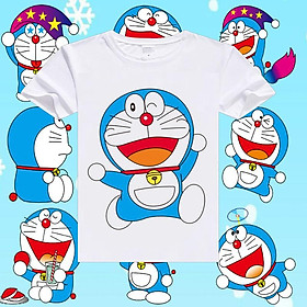 Áo thun nam nữ form rộng cá tính in hình Doraemon Áo thun hoạt hình từ bi