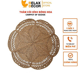 Mua Thảm Cói Hình Bông Hoa Trang Trí Chụp Ảnh Cực Xinh Nhiều Kích Thước