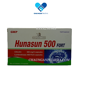 Bổ não Hunasun 500 Fort Mediphar USA Hộp 30 viên