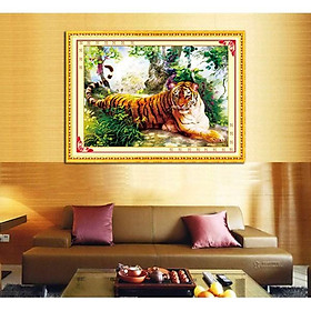 Mua Tranh thêu ngọa hổ tàng long LV3499 - kích thước: 72 * 51cm. (TRANH CHƯA LÀM)