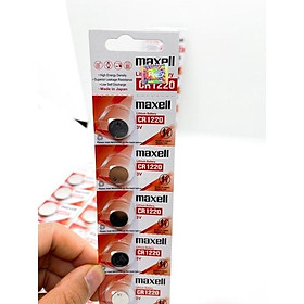 Pin chính hãng Maxell CR1220 Lithium 3V - Made In Japan dành cho đồng hồ, máy tính, smartkey, thiết bị điện tử... - 5 Viên