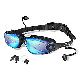 Kính bơi tráng GƯƠNG Ánh Kim 8016 PRO gồm Bịt Tai + Kẹp Mũi, kính bơi ngăn UV cao cấp - DONGDONG