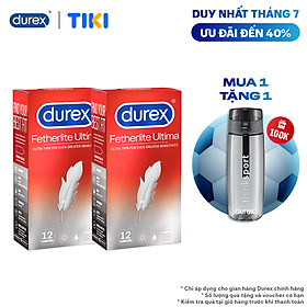 Combo 2 hộp Bao cao su Durex Fetherlite Ultima 12 Bao