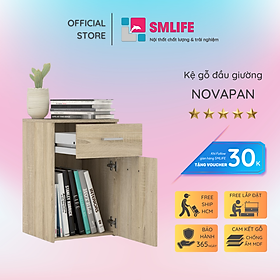 Mua Tủ Đầu Giường Nhỏ Gọn Bằng Gỗ SMLIFE Novapan