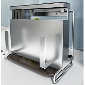 Mua Kệ Để Nắp Nồi Gác Dao Thớt Đa Năng inox 304 tặng khay hứng nước