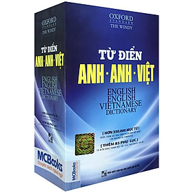 [Download Sách] Sách - Từ Điển Anh Anh Việt Phiên Bản Bìa Mềm Màu Xanh - Giải Nghĩa Đầy Đủ Ví Dụ Phong Phú