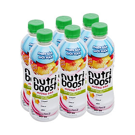 Big C - Lô 6 nước trái cây Nutri đào miếng 297ml - 00885