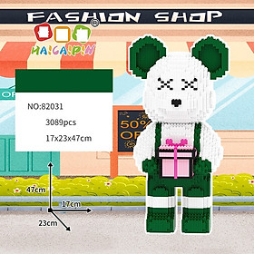 Đồ chơi lắp ghép gấu bearbrick 45cm cho bé phát triển tư duy