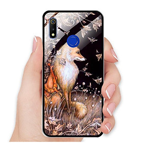 Ốp Lưng Kính Cường Lực cho Realme 3 Pro - 0413 FOX06 - Hàng Chính Hãng