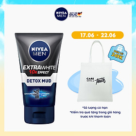 Sữa Rửa Mặt NIVEA MEN Detox Mud Bùn Khoáng Giúp Sáng Da & Mờ Thâm Mụn (100G) - 81775