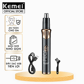 Máy tỉa lông mũi Kemei KM-323 dùng pin sạc USB tiện lợi - Hàng chính hãng