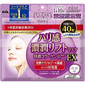 Mặt nạ nâng cơ giúp làm săn chắc da ex CLEAR TURN (40 miếng/túi)