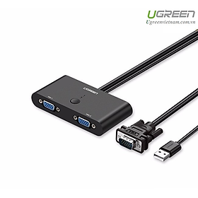 Bộ chuyển đổi 2 cổng VGA màu đen UGREEN MM126 30711 - Hàng Chính Hãng