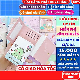 Ví bóp mini dễ thương bỏ túi , họa tiết đáng yêu gập 3 - Phát Huy Hoàng