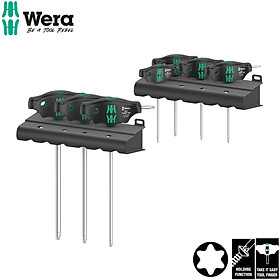 Mua Bộ tua vít hoa thị chữ T Wera 467/7 TORX HF Set 1 mã 05023452001 với bi giữ vít gồm 07 cái kèm 02 giá treo nhựa