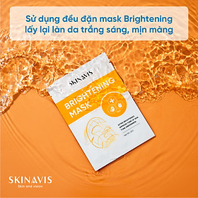 Mặt nạ cấp ẩm trắng da mờ thâm Skinavis Brightening Mask - 10 miếng