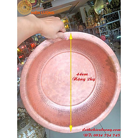 Mua Chậu Đồng Đỏ - Thau Đồng Đỏ Nguyên Chất ĐK 44cm nặng 2kg