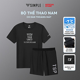 Bộ Thể Thao Nam TSIMPLE quần áo tập gym co giãn thoáng mát QG2AH9