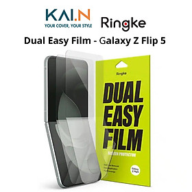 Mua Bộ Dán Dẻo Màn Hình Trong Suốt Ringke Dual Easy Film Dành Cho Samsung Galaxy Z Flip 5 (Combo 2 Miếng) - Hàng Chính Hãng