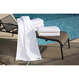 Mua Khăn tắm khách sạn Xuất dư size lớn 70x140cm  100% cotton  trắng có logo