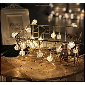 Mua Dây Đèn Trang Trí 8M - 60 Bóng Tròn Bọt Khí Độc Đáo Trang Trí Noel   Lễ   Tết