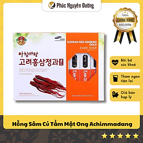 Hồng Sâm Nguyên Củ Tẩm Mật Ong Achimmadang 300g cho phữ nữ huyết áp thấp, giúp giảm mệt mỏi, ổn định huyết áp, tăng cường đề kháng