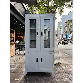Mua Tủ hồ sơ 4 cánh kính mở sơn tĩnh điện - BA