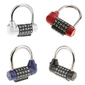 4 Pieces Letters Combination Lock Resettable Padlock for Toolboxes Suitcases
