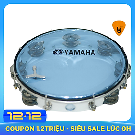 Trống Lắc Tay - Lục Lạc Gõ Bo Tambourine Yamaha MT6-102B Xanh - Kèm Móng Gảy BWS