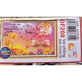 Mua Tranh đính đá đồng hồ Vợ Chồng DF208 (75x49) chưa đính