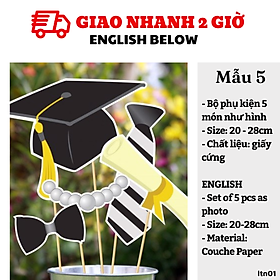 Bộ phụ kiện chụp hình Lễ Tốt Nghiệp - Graduation Photo Props ltn01