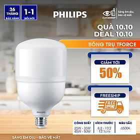 Bóng đèn Philips trụ TForce siêu sáng (25W,35W,45W, 50W) - Ánh sáng trắng 6500K (01 bóng)