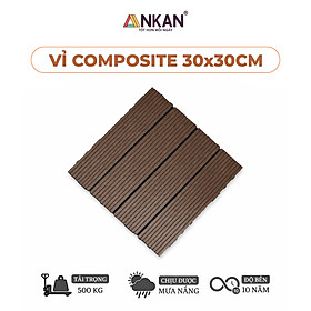 Mua Sàn Vỉ Gỗ Nhựa Composite Cao Cấp  Lót Sàn Ban Công Nhà Tắm  Vỉ Dày Chắc Chắn Có Vít Ốc Dưới Nan  Màu Nâu Mới  Dễ Dàng Lắp Đặt