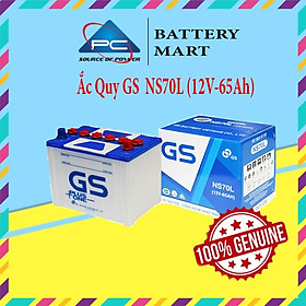 Bình Ắc Quy Nước 12V-65Ah, Ắc Quy Ô Tô GS NS70/L