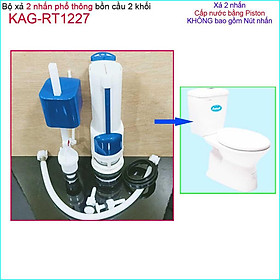 Mua Bộ xả bồn cầu két nước rời 2 nút nhấn Tasaco KAG-RT1226  trọn bộ xả 2 nhấn bàn cầu KAG-RT1227 nhấn êm xả tốt siêu bền
