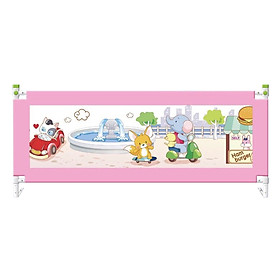 Thanh Chắn Giường Màu Hồng - Mẫu Trượt Cao 90cm