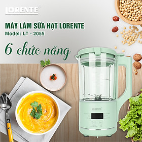 Mua Máy xay nấu sữa hạt mini cao cấp Lorente LT-2055 dung tích 1.2 lít  công suất 400W  8 lưỡi dao - Hàng chính hãng