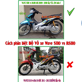 Bộ dàn áo xe WAVE S110  RS110 màu Đỏ đời 2009 đến 2010 nhựa ABS nguyên  sinh  Shopee Việt Nam