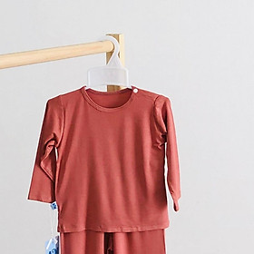 Bộ quần áo dài unisex Nâu gạch thun tre - AICDBGG2IOVS - AIN Closet