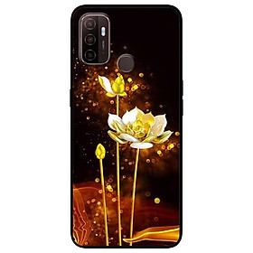 Ốp lưng dành cho Oppo A53 - A93 ( F17 Pro ) - mẫu Sen Trắng Vàng 2