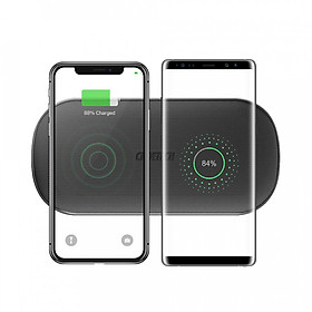 Mua Bộ Sạc không dây đôi CHOETECH T535-S cho Apple iPhone 8/ iPhone X/ XS Max/ Samsung Galaxy S9  S9 Plus  Note 9  Note 8  S8  S8 Plus  S7  S7 Edge  S6 Edge + - Hàng Chính Hãng