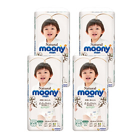 COMBO 4 BỊCH Bỉm quần Moony natural XL32